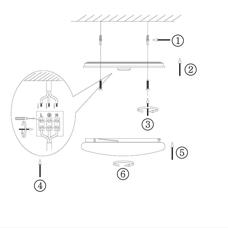 Plafondlamp Galaxy 7827W Wit