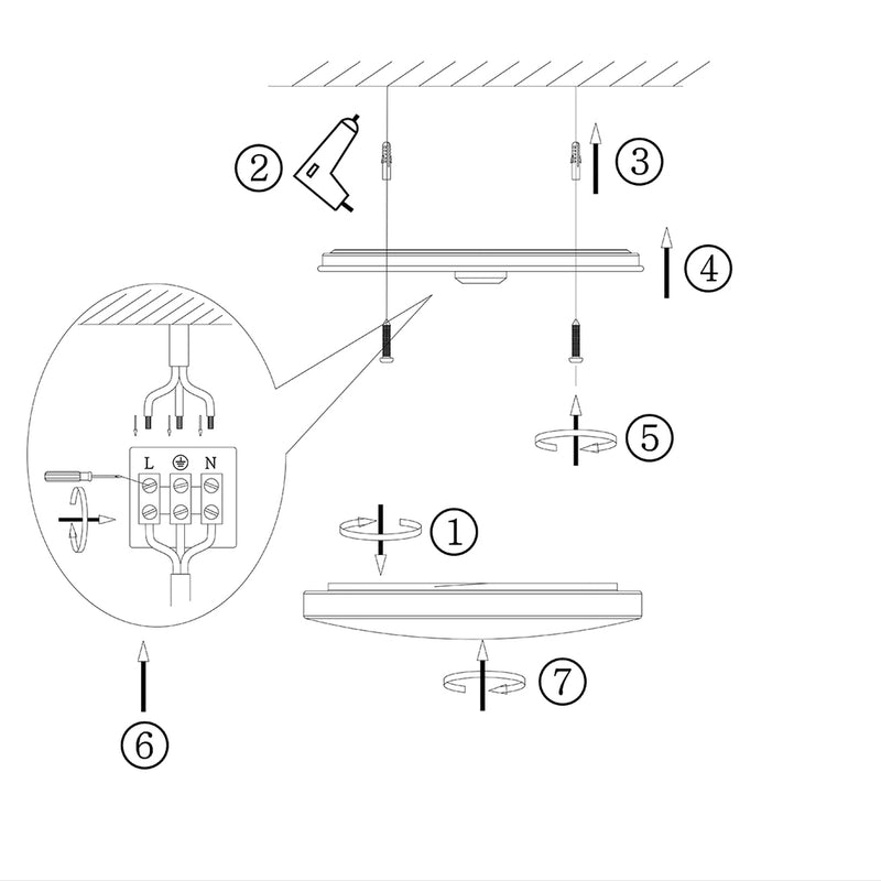 Plafondlamp Galaxy 7830ST Staal