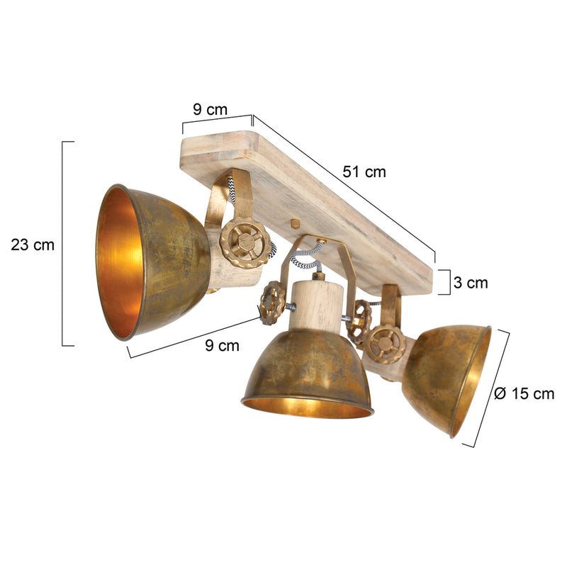 Plafondlamp Gearwood 2133BR Brons