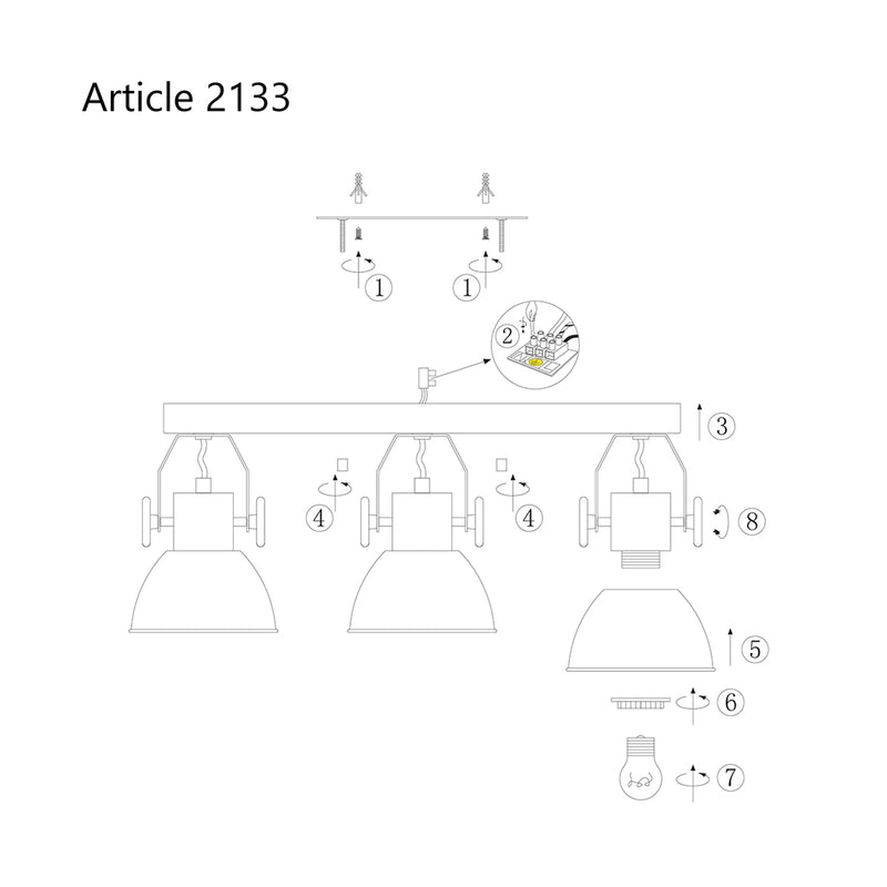 Plafondlamp Gearwood 2133GR Grijs