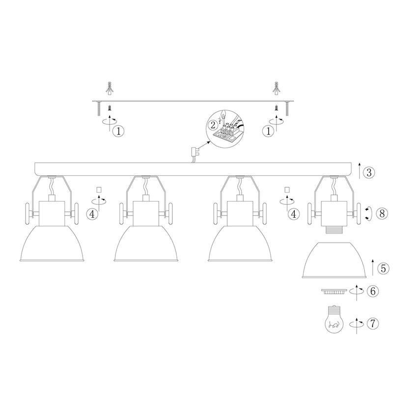 Plafondlamp Gearwood 2729A Antraciet