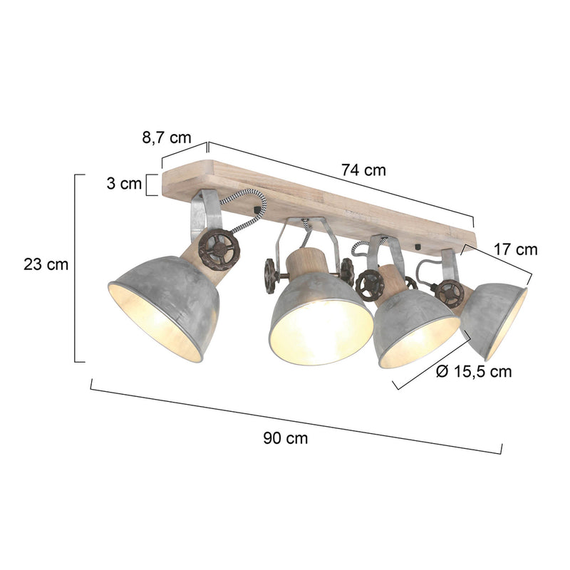 Plafondlamp Gearwood 2729NI Nikkel