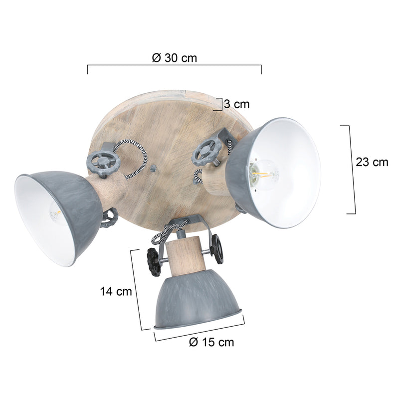 Plafondlamp Gearwood 3063GR Grijs