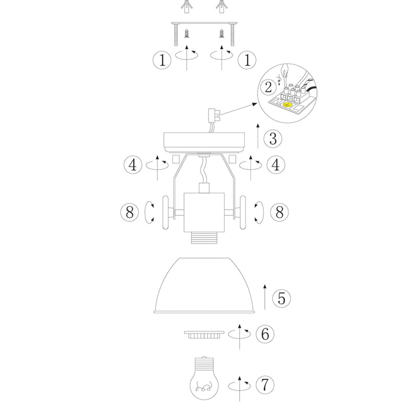 Plafondlamp Gearwood 7968A Antraciet