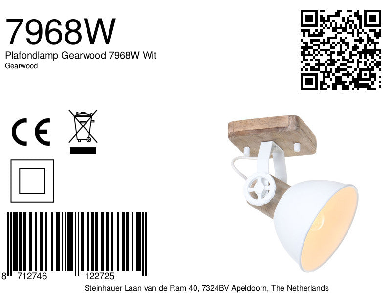 Plafondlamp Gearwood 7968W Wit