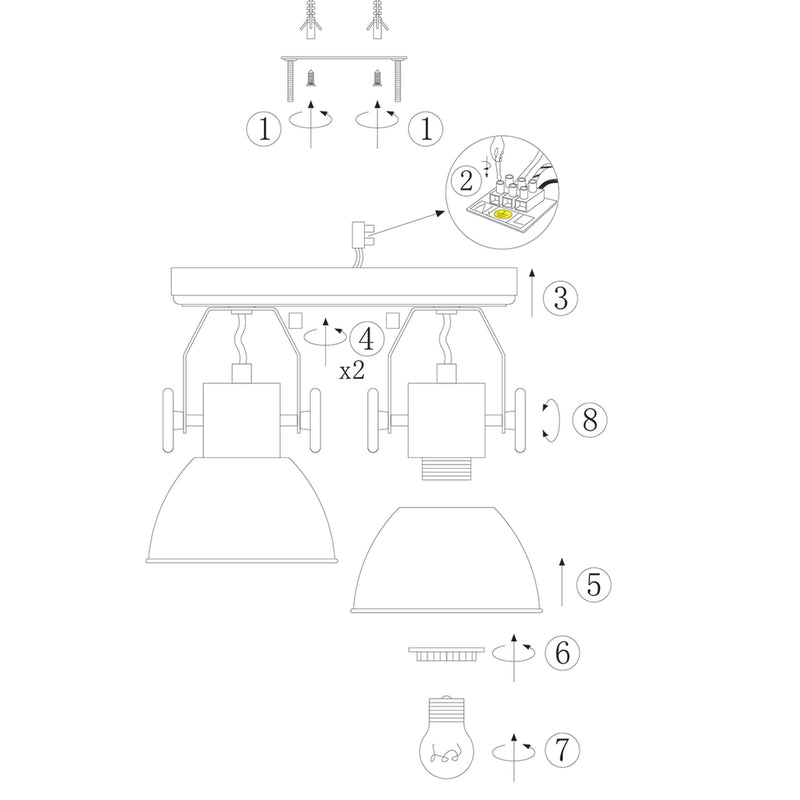 Plafondlamp Gearwood 7969A Antraciet