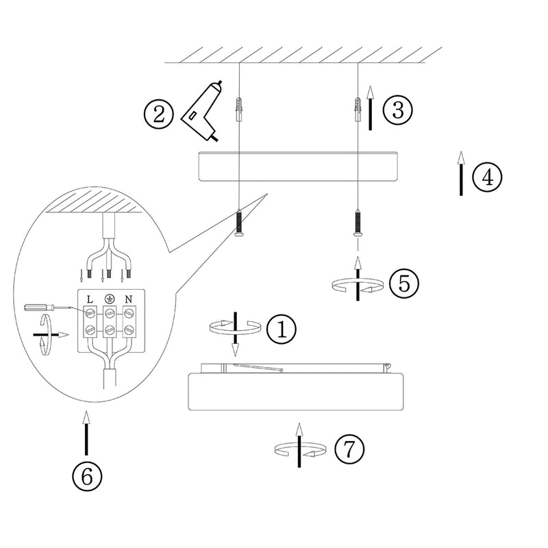 Plafondlamp Ikaro 1362ST Staal