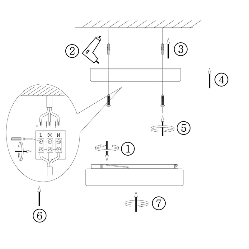 Plafondlamp Ikaro 1363ST Staal