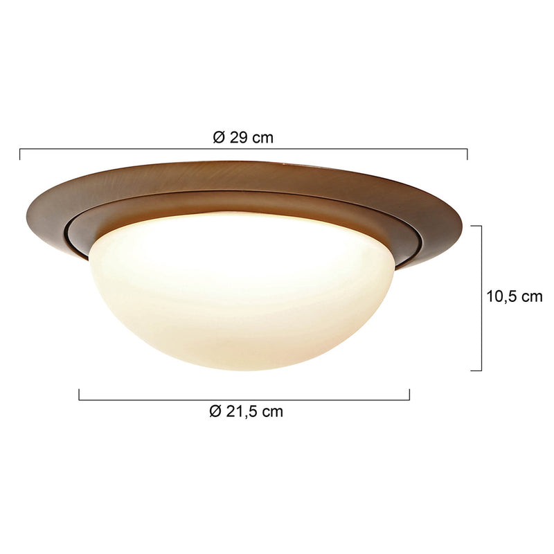 Plafondlamp Ikaro 1366BR Brons Ø29cm 4 stappen dimbaar