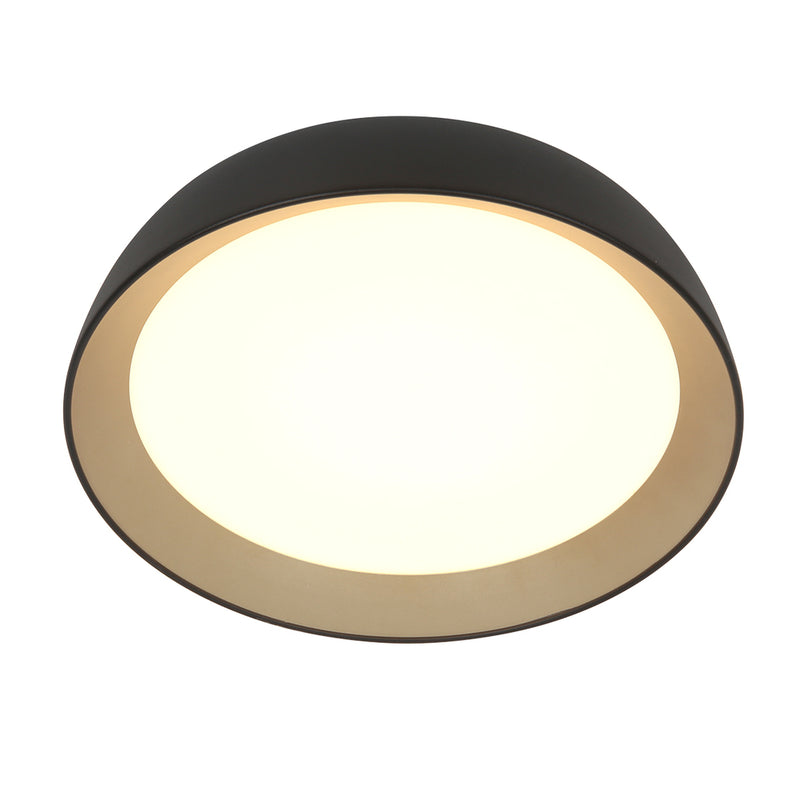 Plafondlamp Mykty 3688ZW zwart met goud Ø45 cm 3200 Lumen