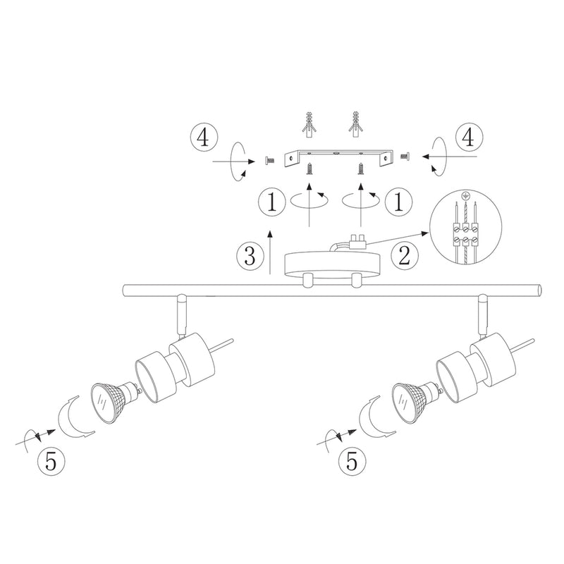 Plafondlamp Natasja 7902ZW Zwart