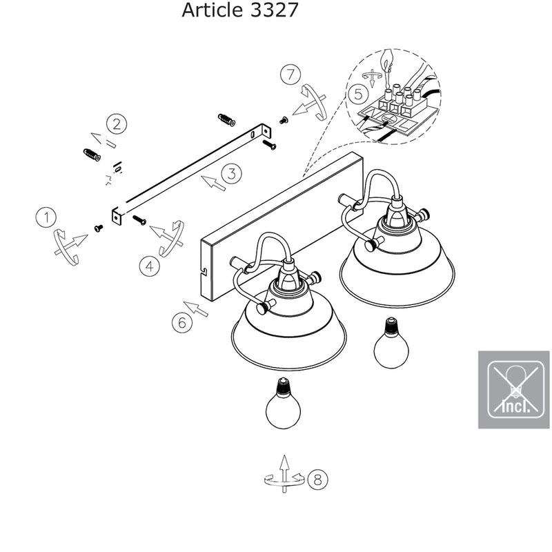 Plafondlamp Nové 3327ZW Zwart