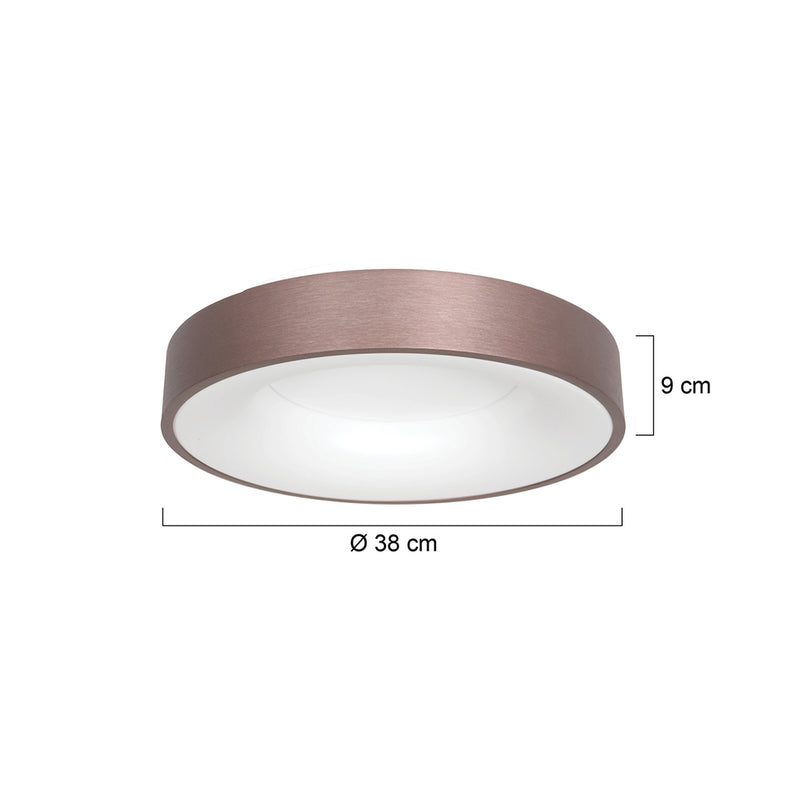 Plafondlamp Ringlede 2562BR Brons Ø38cm