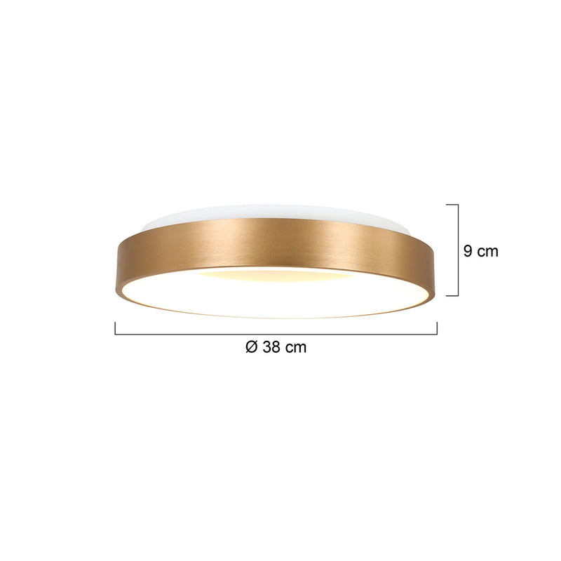 Plafondlamp Ringlede 2562GO Goud Ø38cm