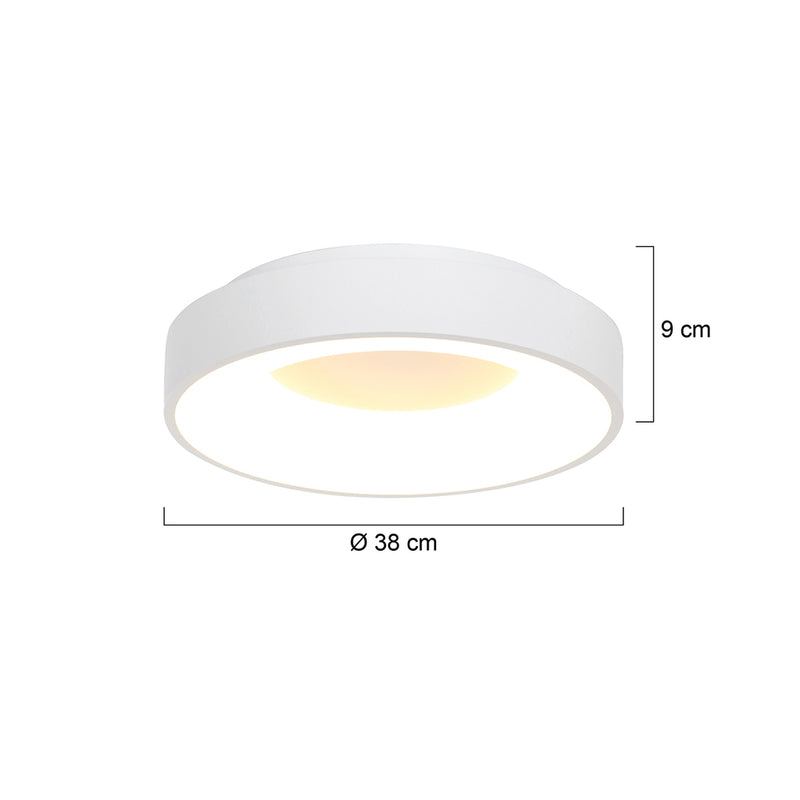 Plafondlamp Ringlede 2562W Wit Ø38cm