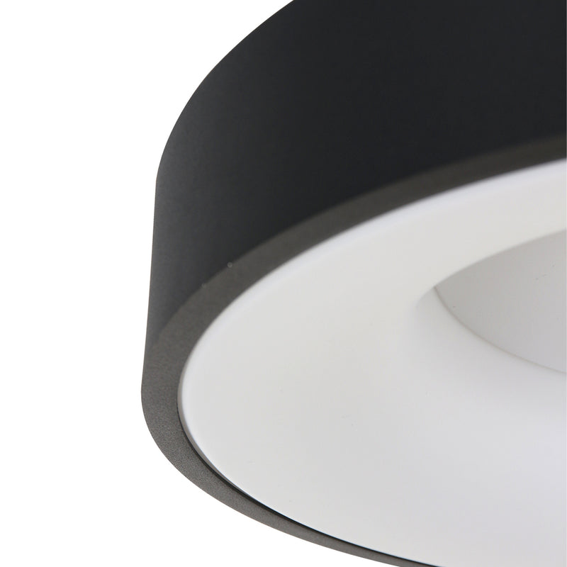 Plafondlamp Ringlede 2562ZW Zwart Ø38cm