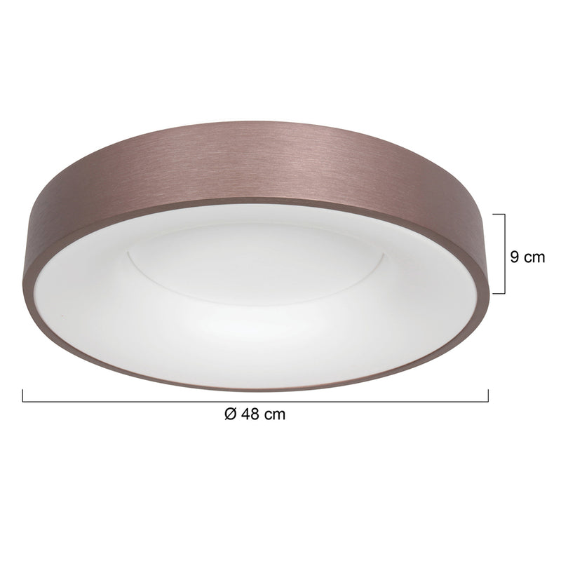 Plafondlamp Ringlede 2563BR Brons Ø48cm