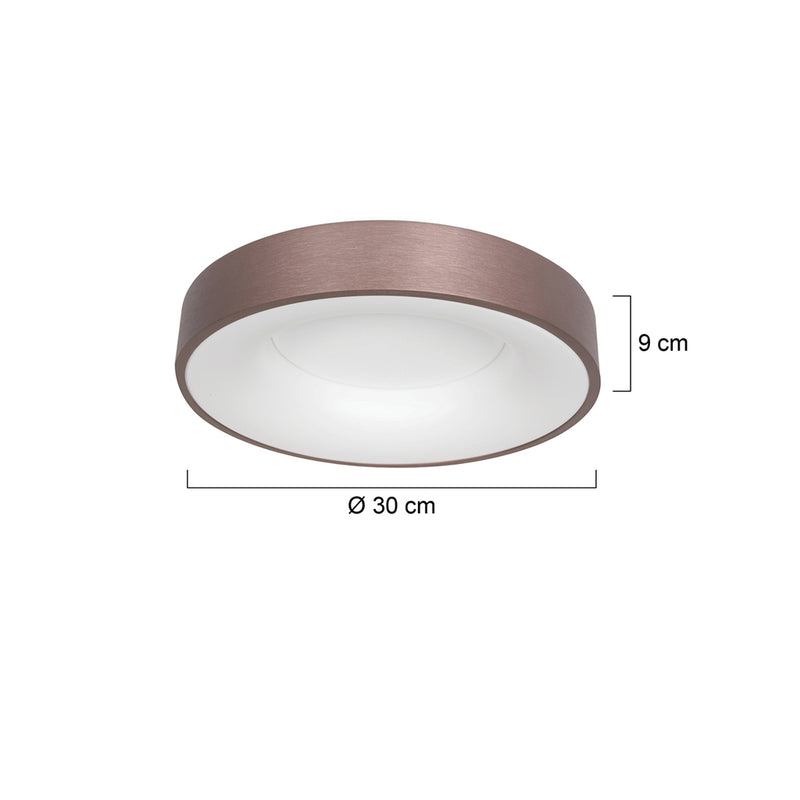 Plafondlamp Ringlede 3086BR Brons Ø30cm