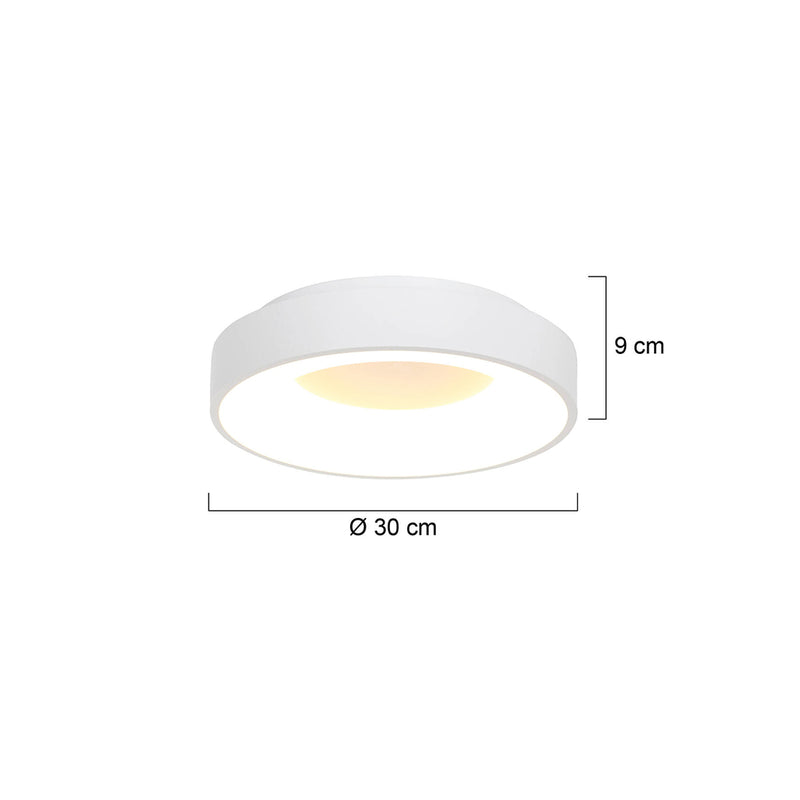 Plafondlamp Ringlede 3086W Wit Ø30cm