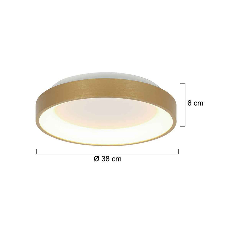 Plafondlamp Ringlede 3691GO Goud dimbaar 2400 Lumen