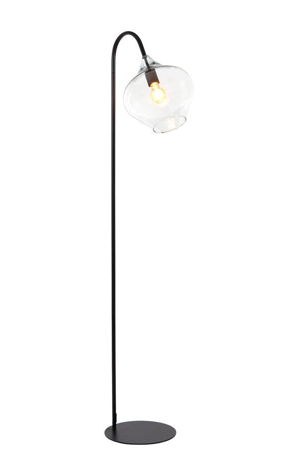 Vloerlamp 45x28x160 cm RAKEL mat zwart+helder