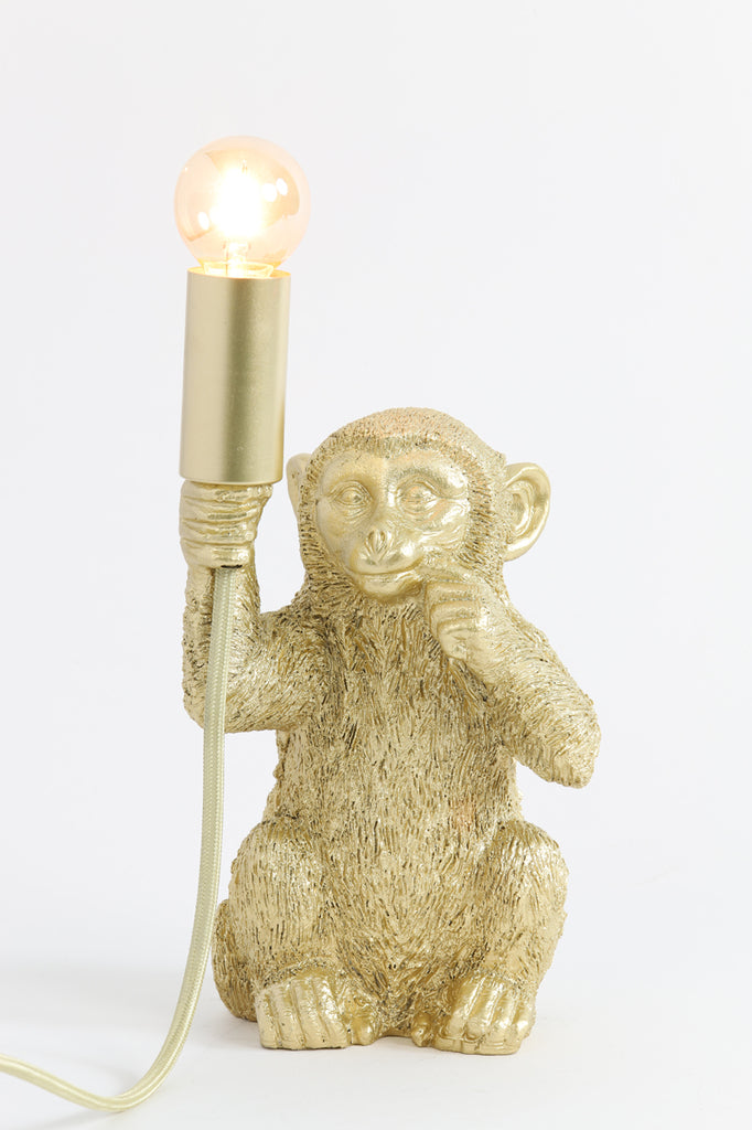 Table lamp E14 13x12,5x23,5 cm MONKEY matt gold