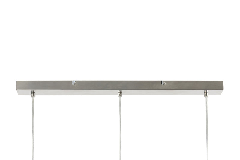 Hanglamp Vancouver – Nikkel Glas – 65x12x18,5cm – 3 Lampen