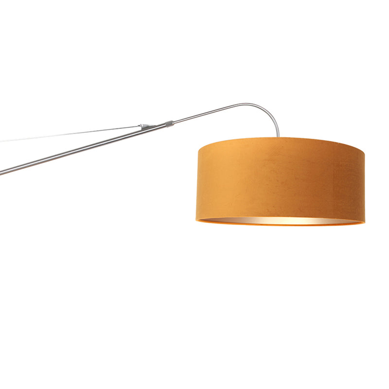 Wandlamp Elegant Classy 2574ST+K1066KS Staal-Fluweel Goud