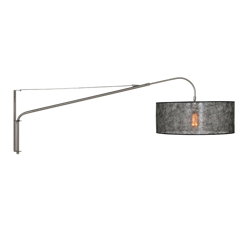 Wandlamp Elegant Classy 2574ST+K1066NS Staal-Sizoflor Zwart