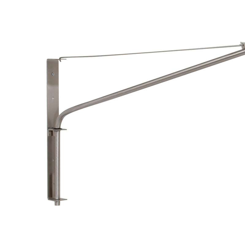 Wandlamp Elegant Classy 2574ST+K1066RS Staal-Grijs Linnen