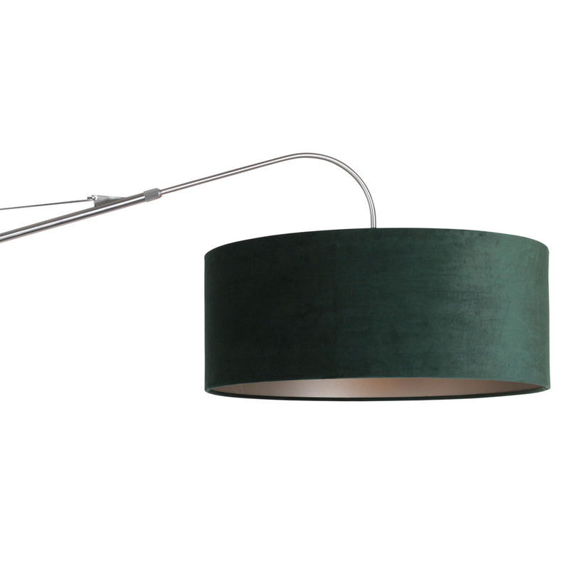 Wandlamp Elegant Classy 2574ST+K1066VS Staal-Fluweel Groen