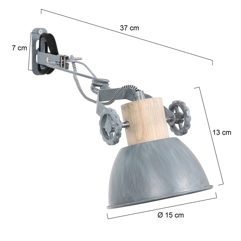 Wandlamp Gearwood 2752GR Grijs