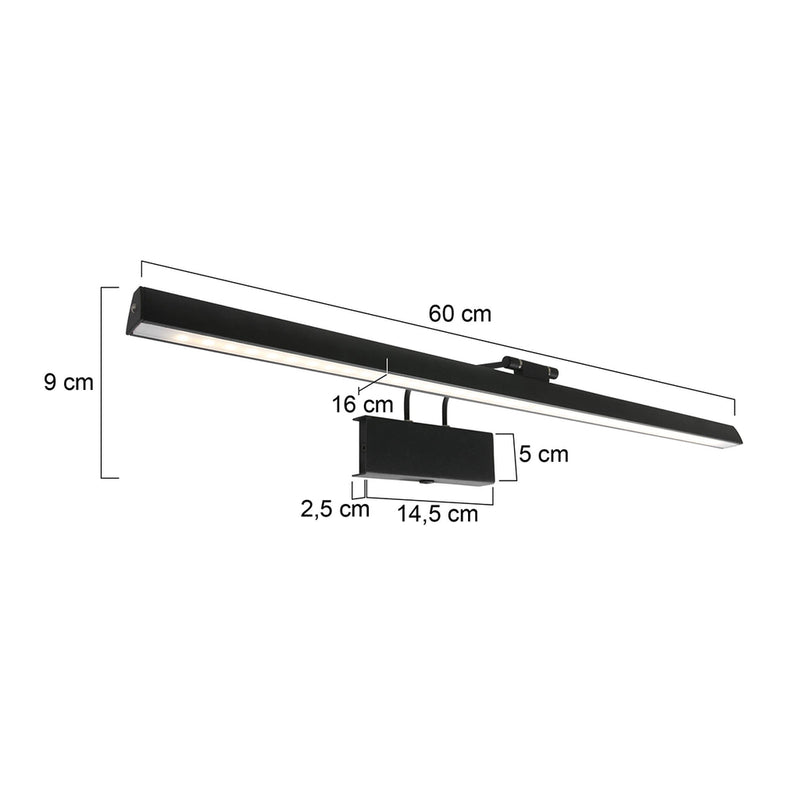 Wandlamp Litho 2431ZW Zwart