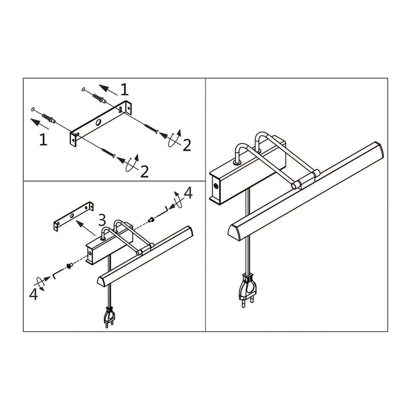 Wandlamp Litho 2431ZW Zwart