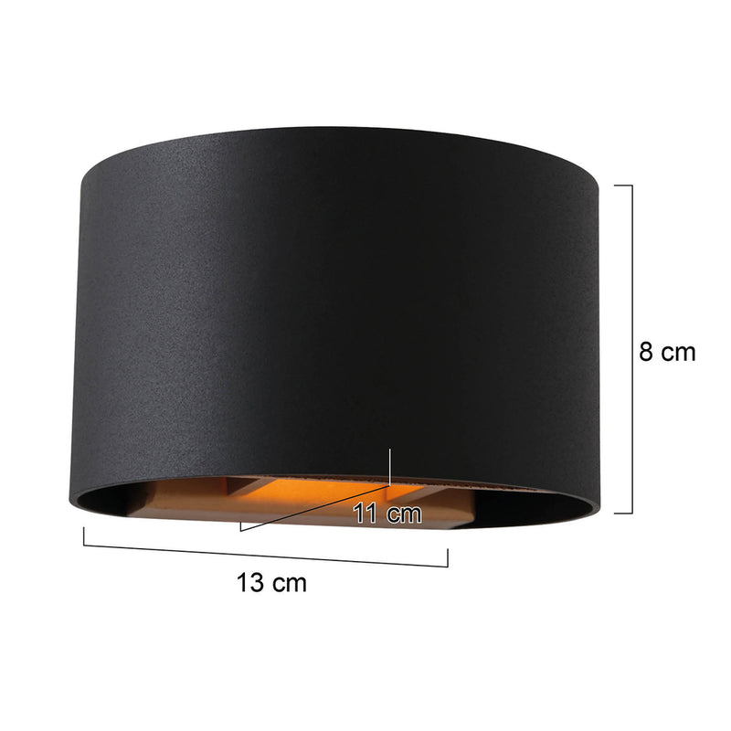 Wandlamp Muro 3364ZW Zwart