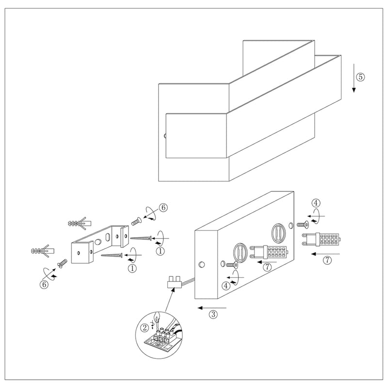 Wandlamp Muro 3368ZW Zwart