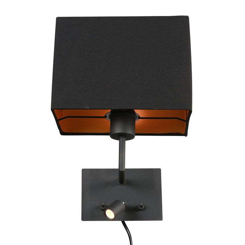 Wandlamp Nouveau 1472ZW Zwart