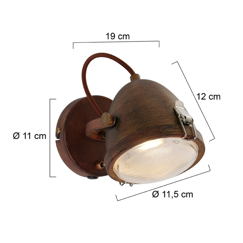 Wandlamp Paco 1311B Bruin