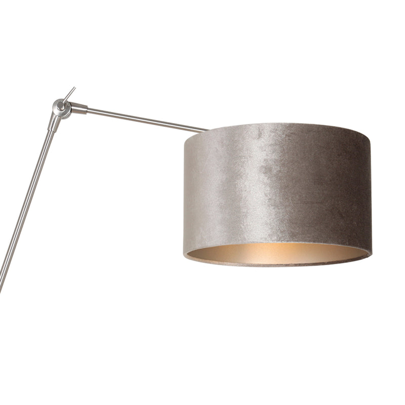 Wandlamp Prestige Chic 7396ST-K7396GS Staal-Fluweel Zilver