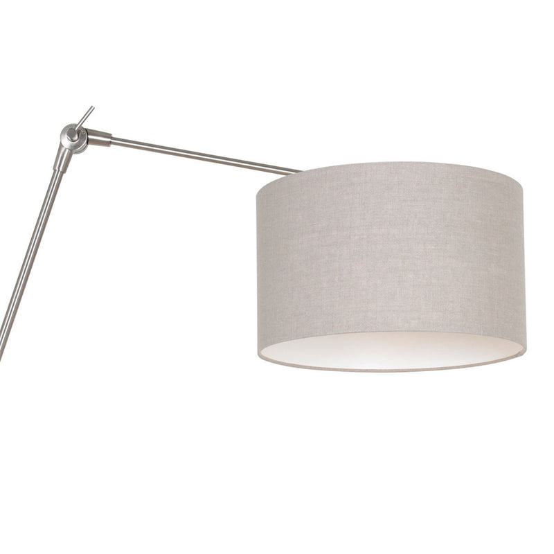 Wandlamp Prestige Chic 7396ST+K7396RS Staal-Grijs Linnen