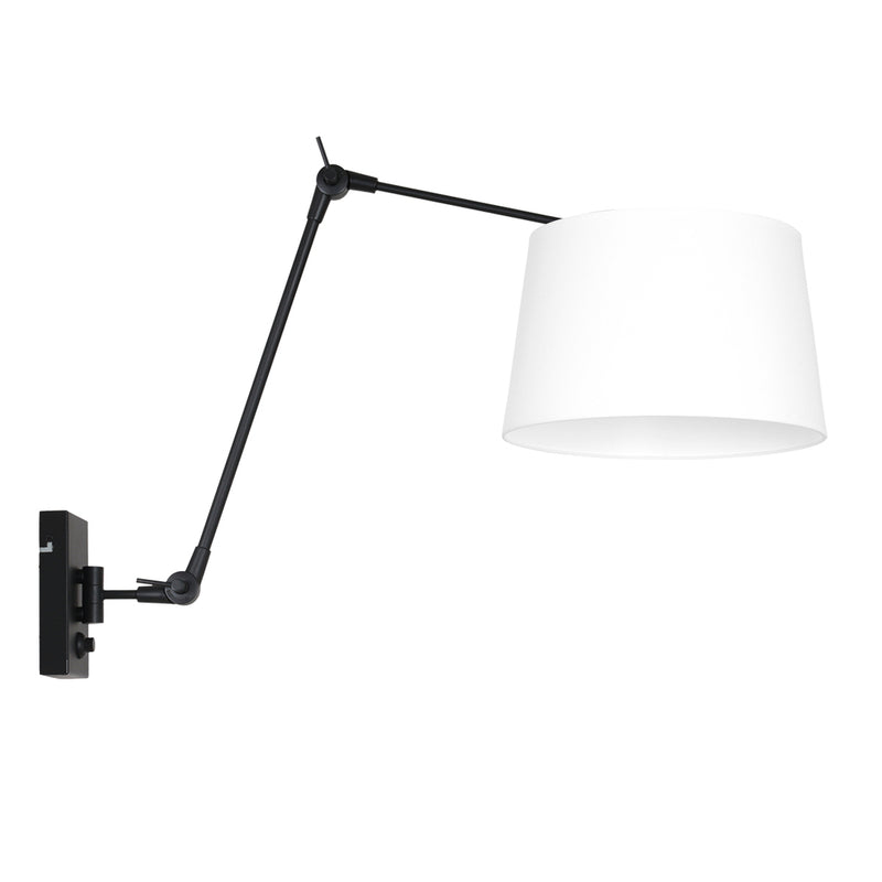 Wandlamp Prestige Chic 7396ZW+K10072S Zwart-Wit Chintz