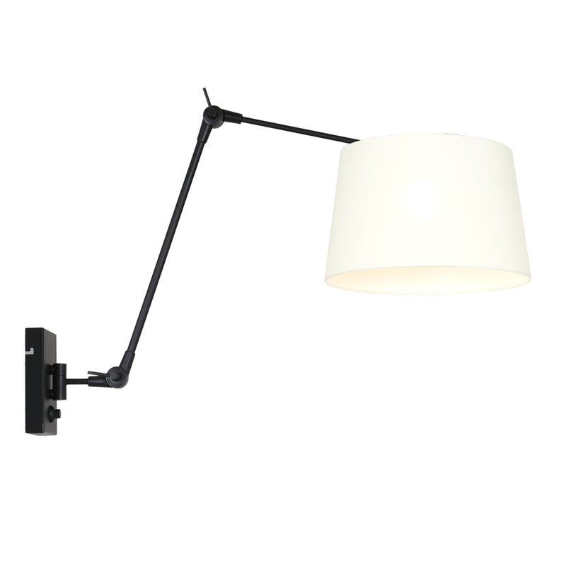 Wandlamp Prestige Chic 7396ZW+K10072S Zwart-Wit Chintz