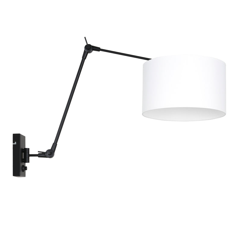 Wandlamp Prestige Chic 7396ZW+K73962S Zwart-Wit Chintz