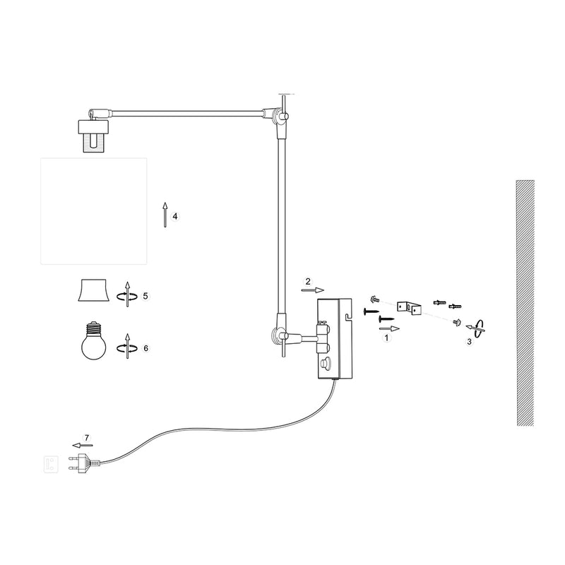 Wandlamp Prestige Chic 7396ZW+K7396GS Zwart-Fluweel Zilver