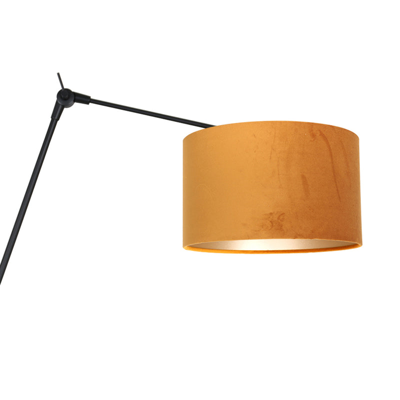 Wandlamp Prestige Chic 7396ZW+K7396KS Zwart-Fluweel Goud