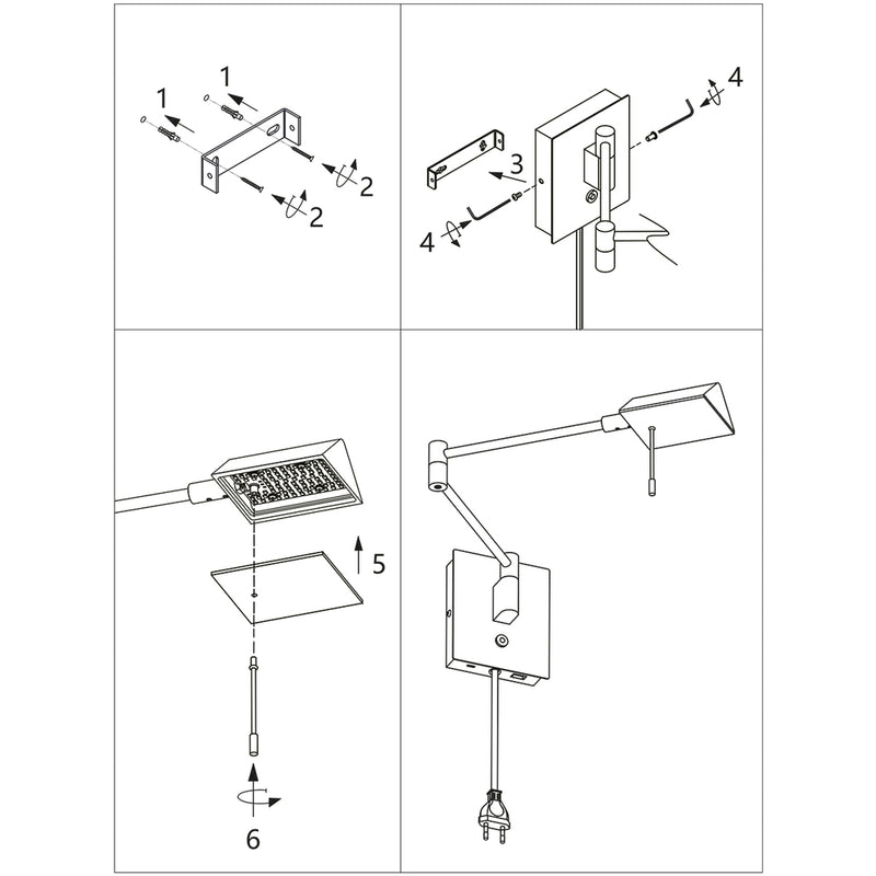 Wandlamp Retina 3402ZW Zwart