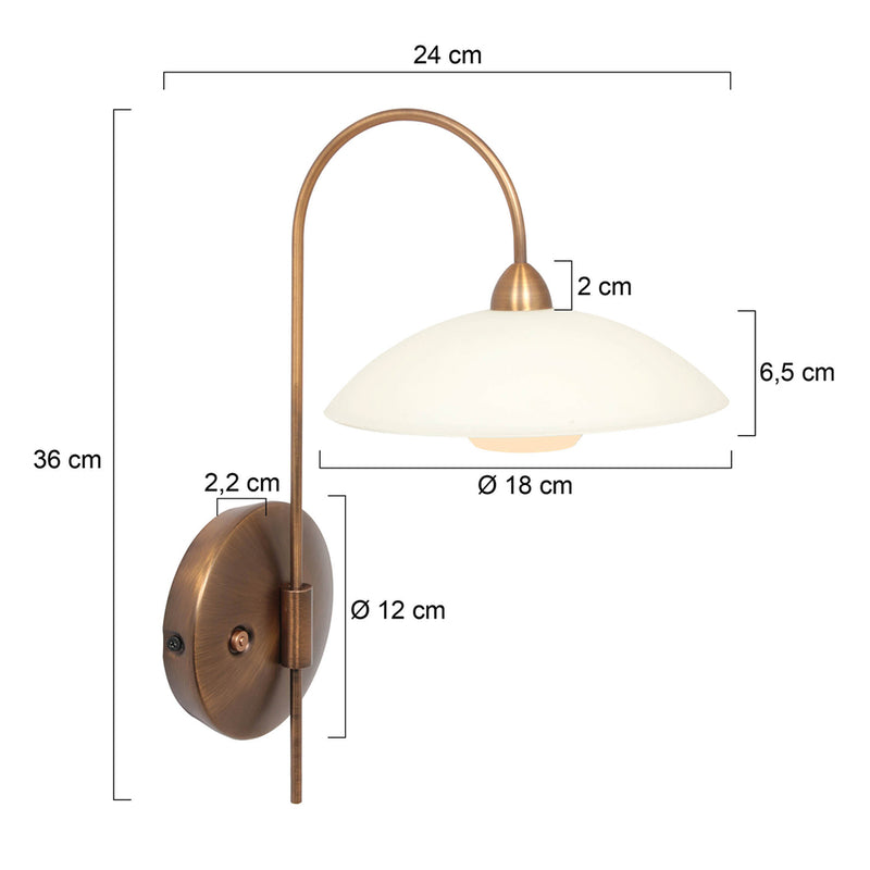 Wandlamp Sovereign Classic 2741BR Brons