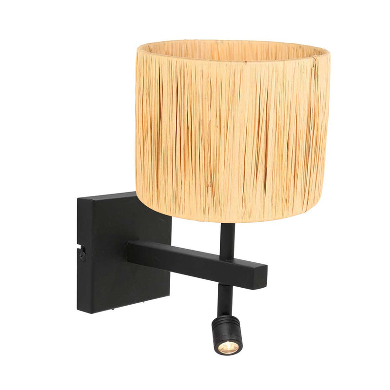 Wandlamp Stang 3702ZW Zwart + leeslamp 3W